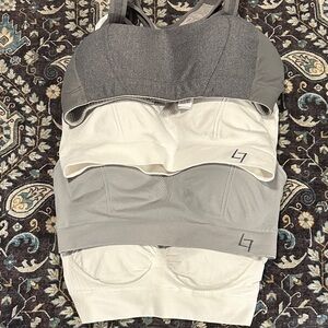 Women's Gray and White Sports Bras